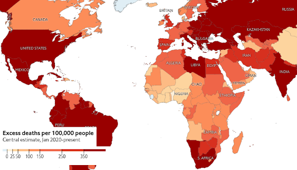 map of global covid death rate